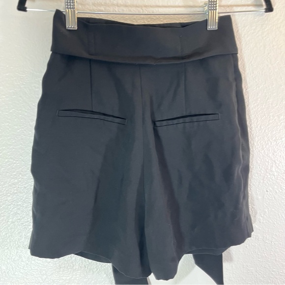 Hnm Size 4 Black High Rise Shorts With Tie Around Waist Gently Worn - Picture 6 of 8